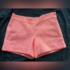 Lilly Pulitzer Pink Tweed Shorts “Sloane” Size 6 Preppy Costal Barbiecore